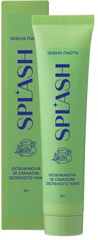 Зубна паста Splash Освіжаюча зі смаком Зеленого чаю 75 г (4820266833183)