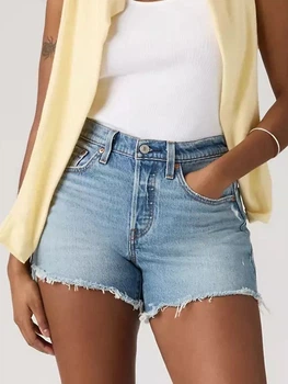 Шорты джинсовые короткие женские Levi`s 501® Curve Short 005DP-0001 30 Синие (5401187758862)