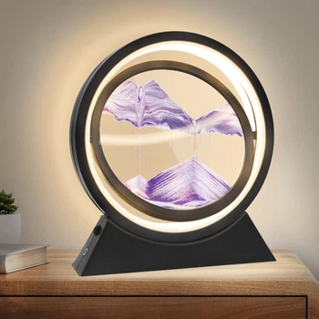 Настольная лампа 3D песочные часы Wai Danie Purple