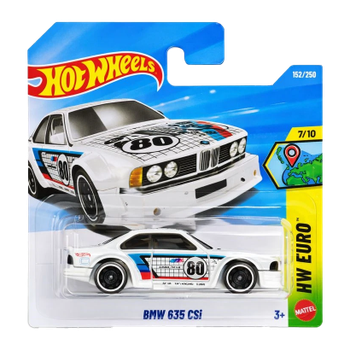 Машинка Базовая Hot Wheels BMW 635 CSi HW Euro 1:64 JJK00 White