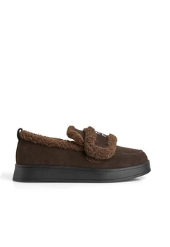 Лофери з мехом жіночі ITTS 6189/Coffee/L28-41/B 39 Коричневий