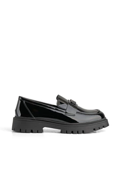 Лофери шкіряні жіночі Meideli 6164/Black/Lacquer/XC557-13/B 39 Чорний