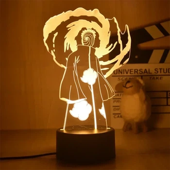3D LED нічник Naruto — аніме лампа з підсвіткою (Наруто, Ітачі, Какаші, Акацукі), USB, декор для кімнати