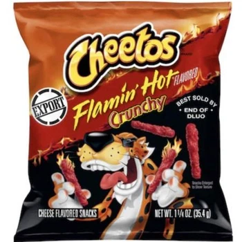 Кукурудзяні снеки Cheetos Flamin Hot Crunchy 35,4 грам
