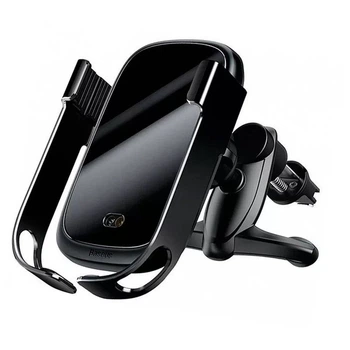 Автомобільний тримач із бездротовою зарядкою Baseus Rock-Solid Electric Holder Wireless Charger Black WXHW01-01