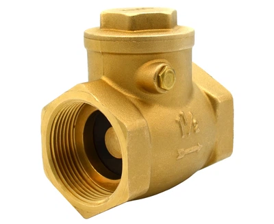 Зворотний клапан пелюстковий (хлопушка) для води Karro KR-107 1 1/2", латунний, з ущільнювачем