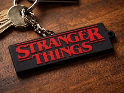 Брелок для ключів з логотипом серіалу Stranger Things. Aivory