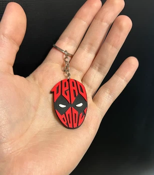 Брелок для ключів Дедпул у вигляді маски з написом Deadpool. Aivory