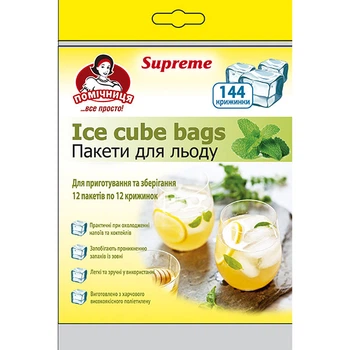 Пакеты для льда ECO Friendly Помечница Supreme 16,5×28 см для заморозки кубиков льда (144 льдинки)