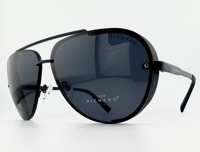 Солнцезащитные Очки Авиаторы THOM RICHARD TR9031 Col.35-P8 Polarized, Черные в Темно-Синей Оправе