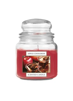 Ароматическая свеча в стеклянной банке Apple Cinnamon красная Livarno Home