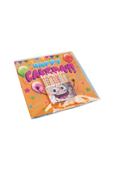 Поздравительная открытка с днем рождения «Happy Cakeday» комбинированная Aldi