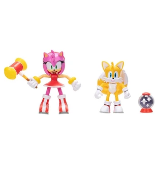 Набор фигурок Ёжик Соник - Тэйлз и Ежиха Эми Sonic the Hedgehog Tails & Amy Jakks pacific