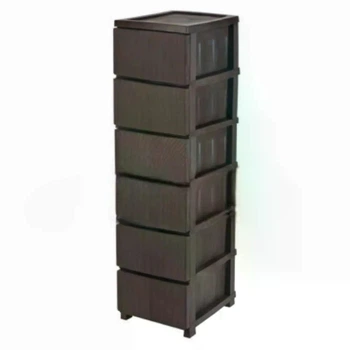 Комод пластиковий R-Plastic на 6 ярусів коричневий