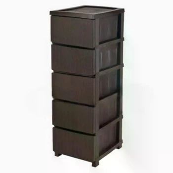 Комод пластиковий R-Plastic на 5 ярусів коричневий