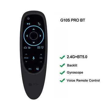 Пульт Air Mouse G10S Pro BT з гіроскопом, мікрофоном і підсвіткою 2.4G+Bluetooth