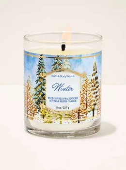 Ароматическая свеча Bath and Body Works "WINTER exclusively fragranced soy wax blend candlee, 227 г (667659422746)