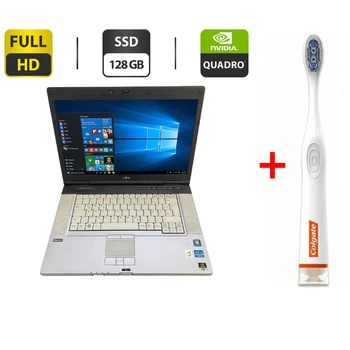 Мобільна робоча станція Fujitsu Celsius H710 / 15.6" (1920x1080) TN / Core i7-2720QM (4 (8) ядра по 2.2 - 3.3 GHz) / 16 GB DDR3 / 128 GB SSD / Quadro 1000M, 2 GB GDDR3, 128-bit / WebCam б/в + Подарунок зубна щітка Colgate
