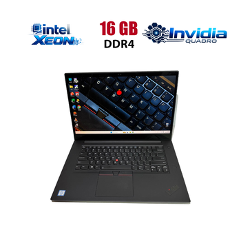 Мобильная рабочая станция Lenovo ThinkPad P1 Gen1 / 15.6" (1920x1080) IPS / Intel Xeon E-2176M (6 (12) ядер по 2.7 - 4.4 GHz) / 16 GB DDR4 / 256 GB SSD / nVidia Quadro P2000, 4 GB GDDR5, 128-bit / WebCam б/у