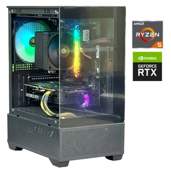 Игровой ПК Gigabyte Tower / AMD Ryzen 5 5500 (6 (12) ядер по 3.6 - 4.2 GHz) / 16 GB DDR4 / 512 GB SSD / nVidia GeForce RTX 5050, 8 GB GDDR6, 128-bit / 550W / Win 11 б/у