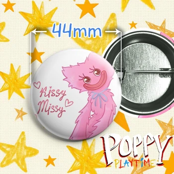 Значок Кисси Мисси из игры Poppy Playtime / Поппи Плейтайм. №5. 44мм