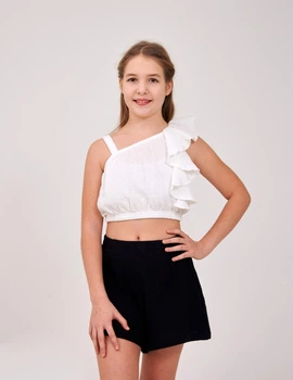 Топ для девочки SMIL 110897-1 Молочный р.152