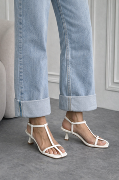 Босоножки на низком каблуке Meideli Женские Белый 38 (24,5 см) (h9326-5 white)