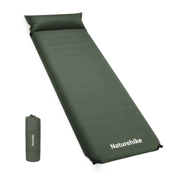 Туристический коврик Naturehike CNK2450WS020, самонадувний, 200х63х10 см, темно-зелений (6927595712733)