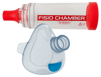 Спейсер (інгаляційна камера) FISIO CHAMBER VISION з "Fisio" маскою з клапаном (для дорослих) KM-1023A