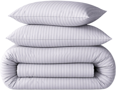 Комплект постільної білизни MirSon Сімейний 2х143х210 Ranforce Elite 17-0600 Stripe White Gray Ранфорс (2200008048600)
