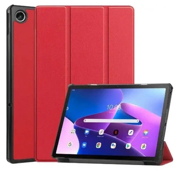 Чехол Smart Case на Lenovo Tab (10.1") 2025 / чехол для планшета с функцией подставки / красный