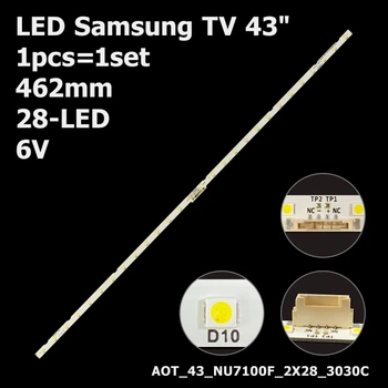LED подсветка Samsung TV 43" 462mm AOT-43-NU7100F-2X28-3030C UE43NU7100U BN44-00947A 1шт.