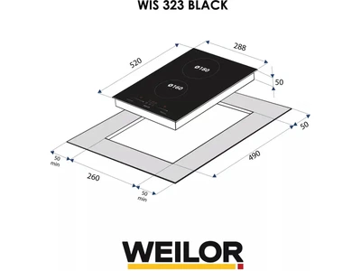 Варильна поверхня WEILOR WIS 323 BLACK