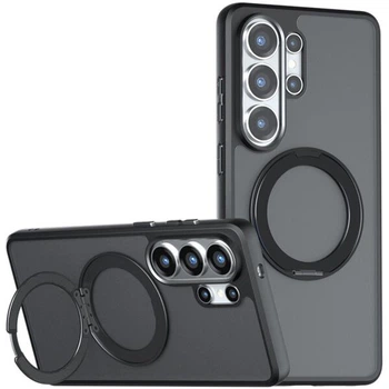 Защитный чехол Deexe Matte Skin Kickstand with MagSafe для Samsung Galaxy S24 Ultra (S928) - Black