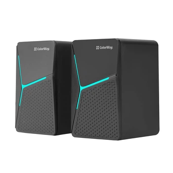 Акустична система ColorWay CW-SPU01BK з LED-підсвіткою чорна