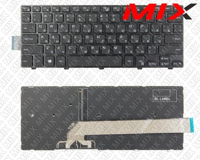 Клавиатура для ноутбука DELL Vostro 3458 3459 3468 3478 5459 Inspiron 13 7368 7370 7373 7375 Черная с подсветкой RUUS 14360000 Original PRC