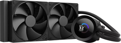 Chłodzenie wodne NZXT Kraken Plus V2 240 mm AIO liquid cooler w/Display Radiator Fans Black (RL-KN240-B2)