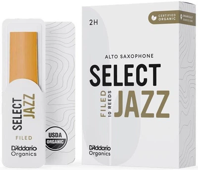 Трость для альт саксофона D'Addario Organic Select Jazz - Alto Sax Filed 2H - (1 шт)