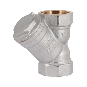 Фільтр грубої очистки косий Thermo Alliance 1 1/2" ВВ (внутрішня/внутрішня), латунний, нікельований, PN40