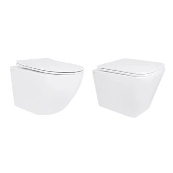 Унитаз подвесной Jay Ultra Quiet QT07335177W 485х360х320 + Tern Ultra Quiet QT17332303ASW 490x365x325