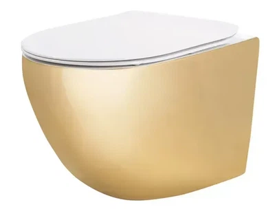Підвісний унітаз REA CARLO MINI TORNADO NFQ GOLD WHITE