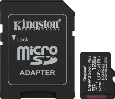 Карта пам’яті Kingston MicroSDXC 128GB Canvas Select Plus Gen3 150MB/s A1 з SD-адаптером (6785)