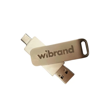 Портативний SSD Wibrand Wolf 2TB USB 3.2 Gen.2 Type-C/Type-A Read/Write 1000MB/s Silver (WIEXSSD/WO2TB)
