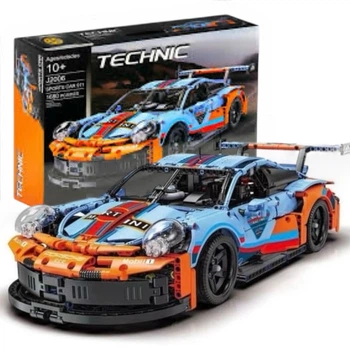 Конструктор Porsche 911 Technic оранжевый гоночный автомобиль Порш 911 Техник Совместимый блочный 42096