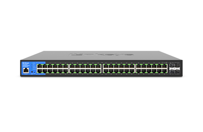 Коммутатор-LINKSYS LGS352MPC, 48-Port Managed Gigabit PoE+ Switch, with 4 x 10G SFP+ Uplinks and PoE budget of 740W