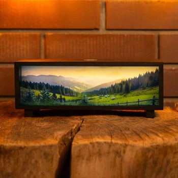 Ночник-панорама `'Карпаты", черный (LED, Аккумулятор, USB Type-C)
