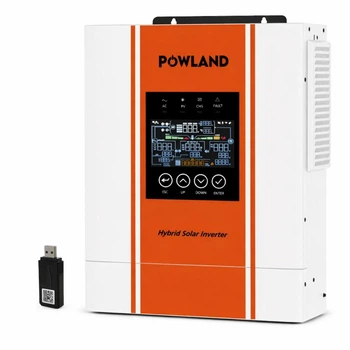 Гибридный инвертор POWLAND ISolar-SMS-5KW-P-24V With Wi-Fi 5000 Вт 24V, ток заряда 160А, MPPT(60-450В)