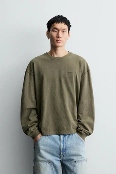 Лонгслів Zara хакі 0526/338/505 L