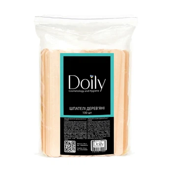 Шпатели деревянные одноразовые Doily, 100 шт.