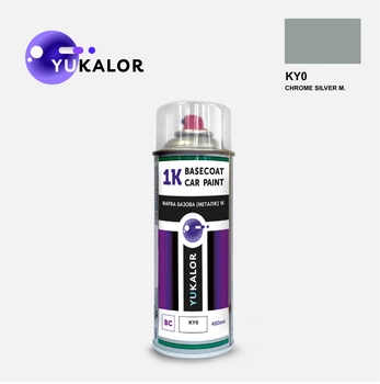 Фарба автомобільна аерозольна YUKALOR NISSAN KY0 chrome silver m 2001 400 мл